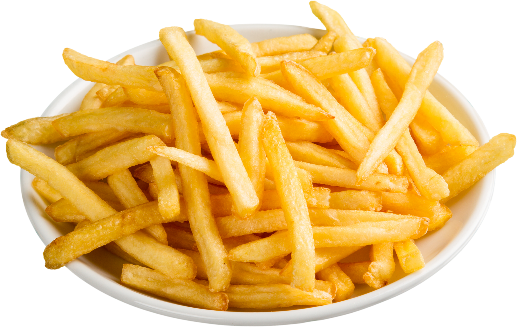 French Fries on Plate - Isolated